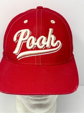 Vintage Walt Disney World POOH Red SnapBack Hat Cap Raised Embroidery